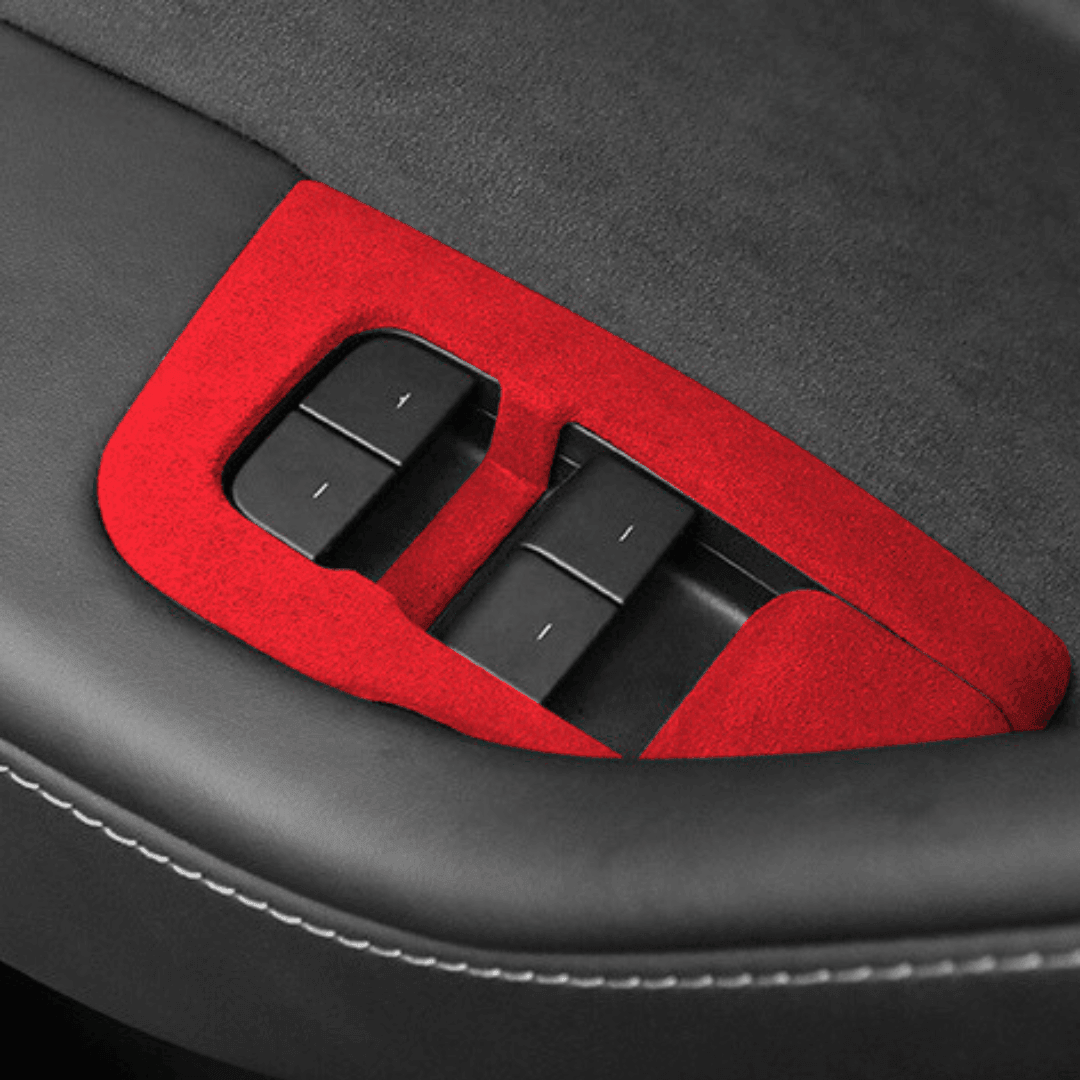 Model 3/Y Tesla Alcantara Window Switch Button Cover for Tesla(2017-2023)-for Left Hand Drive - Evooor