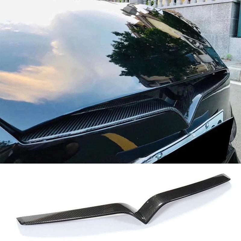 [Real Carbon Fiber] Front Center Grille Trim Strip For Tesla Model S 2016-2023 - Evooor