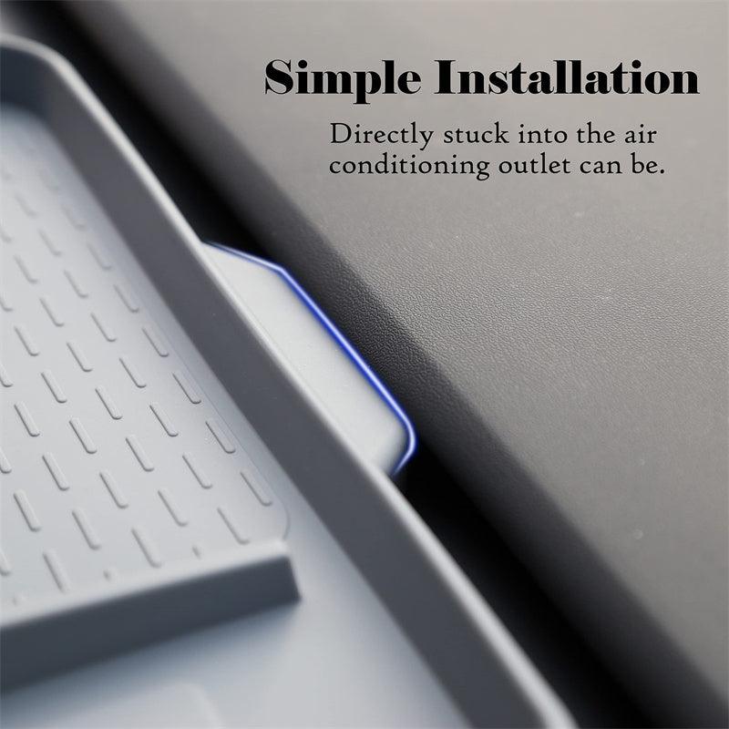 Model 3/Y Center Console Organizer Tray, Dashboard Hidden Non-Slip Tissue Sunglasses Storage Box For Tesla(2017-2023) - Evooor