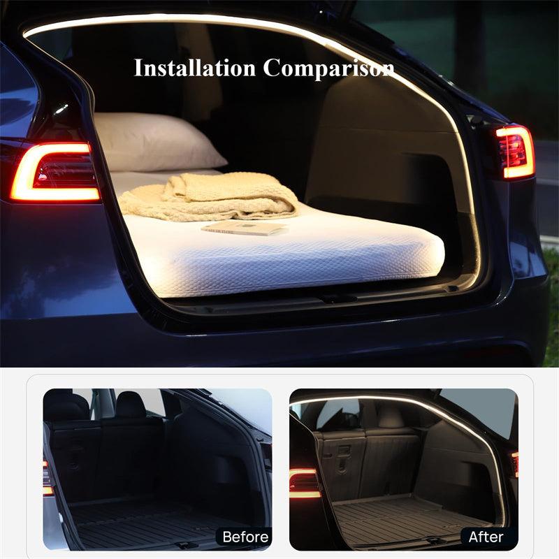 Enhanced Illumination: Custom Trunk LED Light Strip Kit for Tesla Model 3/Y (2021-2024) - Evooor