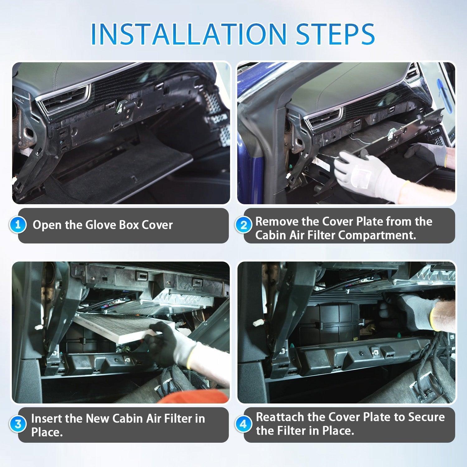 Cabin Air Filter & HEPA Filter with Activated Carbon for Tesla Model X - Evooor