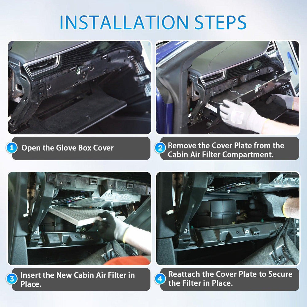 Cabin Air Filter & HEPA Filter with Activated Carbon for Tesla Model S - Evooor