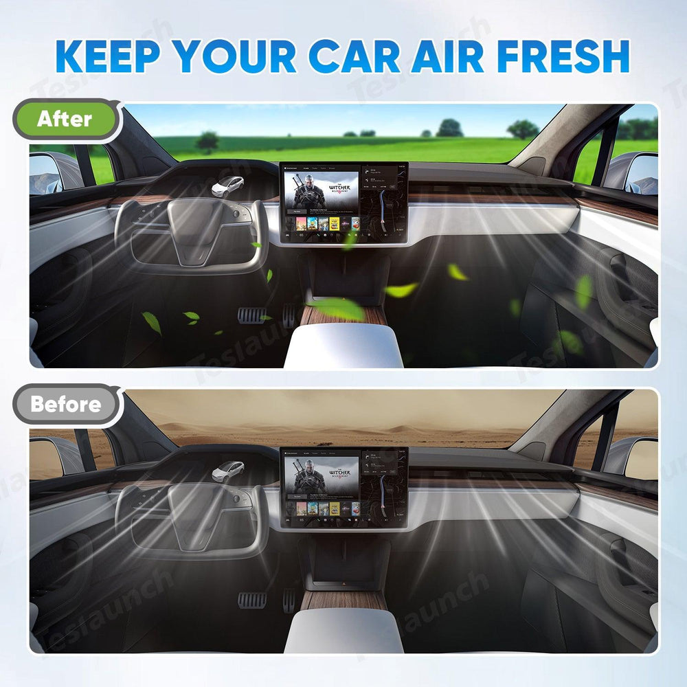 Cabin Air Filter & HEPA Filter with Activated Carbon for Tesla Model X - Evooor