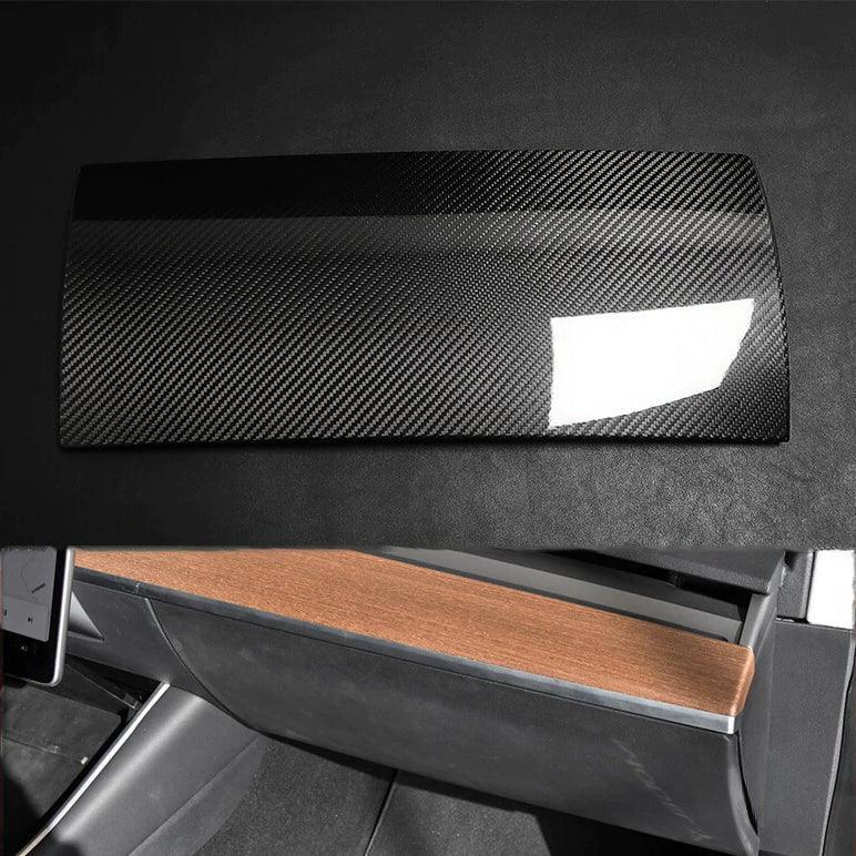 Model 3/Y [Real Carbon Fiber] Glove Box Cover for Tesla(2017-2023) - Evooor