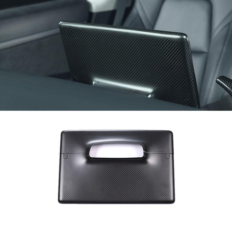 [Premium Quality] Carbon Fiber Rear Center Screen Cover Compatible with Tesla Model 3/Y (2017-2023) - Evooor
