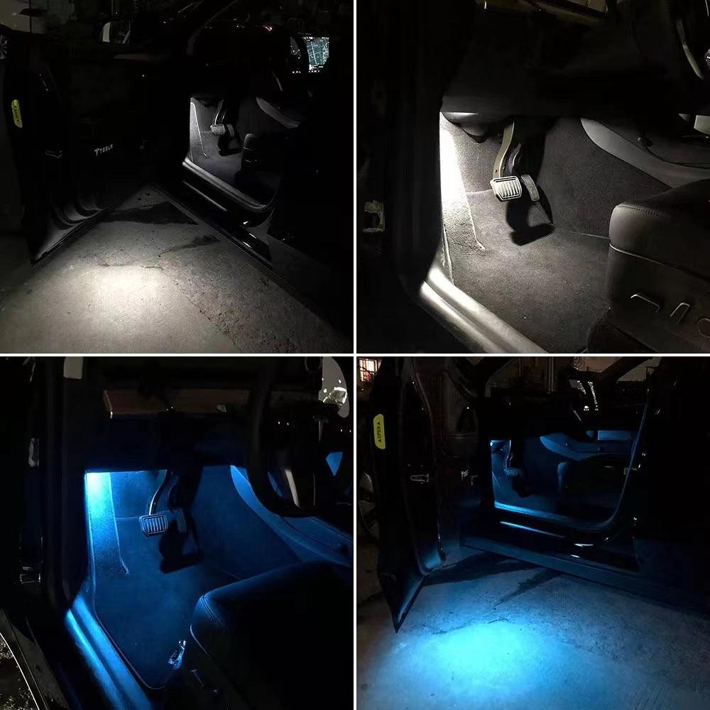 Enhanced Visibility: Tesla Model 3/X/S LED Footwell Lights (Set of 2) - Evooor