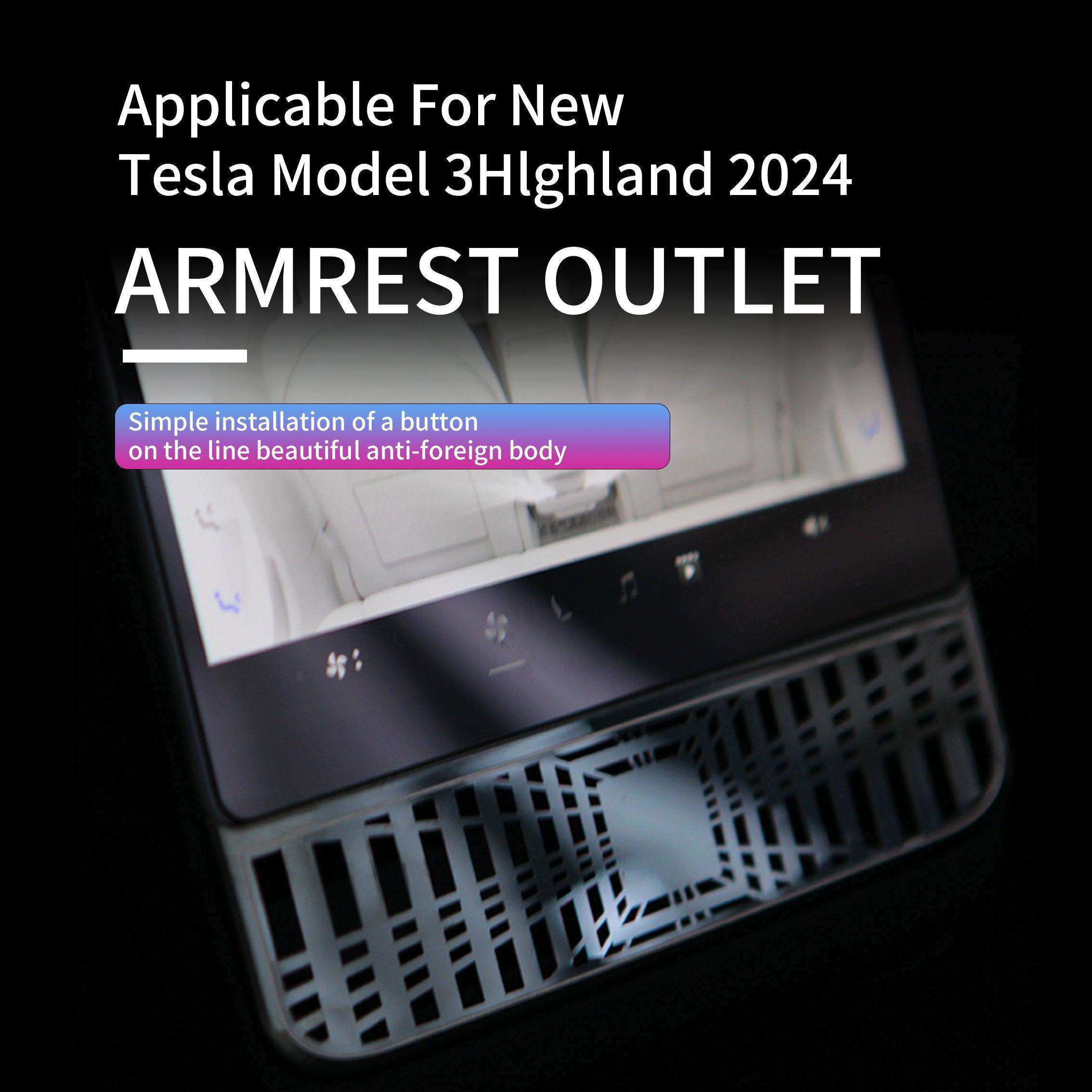 2024 Tesla Model 3 Highland Door Speaker Protective Cover Rear Exhaust Air Vent Protective Cover - Evooor