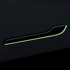 Tesla ModelY/3 Protecteur de poignée de porte lumineuse Kit d'accessoires autocollant anti-rayures (2017-2023)