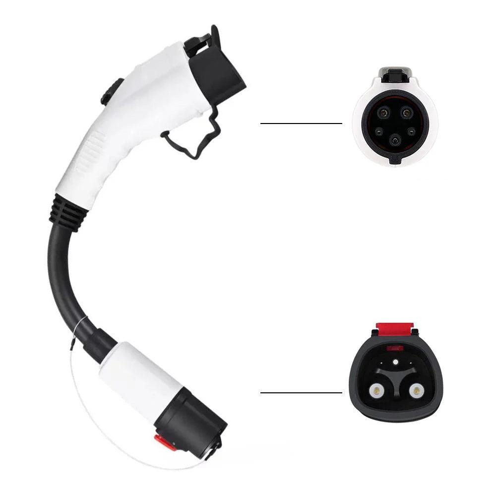 Model S/X/3/Y to J1772 Adapter Charger 60Amp / 250V AC Max, For Level 1 - Level 2 Charging, IP44 Weatherproof for Tesla - Evooor