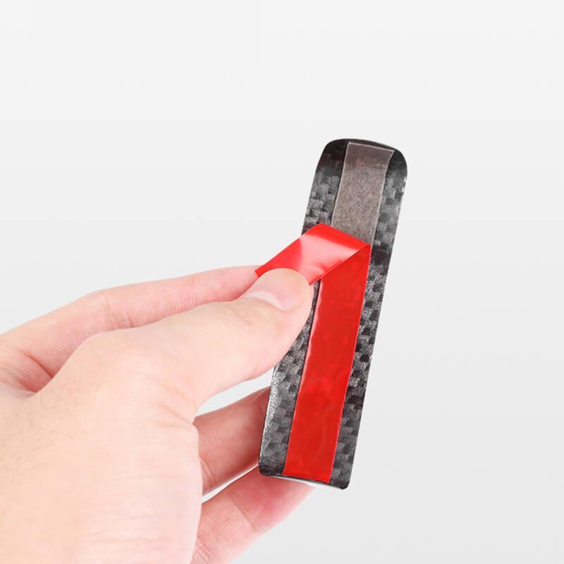 Tesla Model 3/Y [Real Carbon Fiber] Seat Belt Fascia Cover Accessories (2017-2024) - Evooor