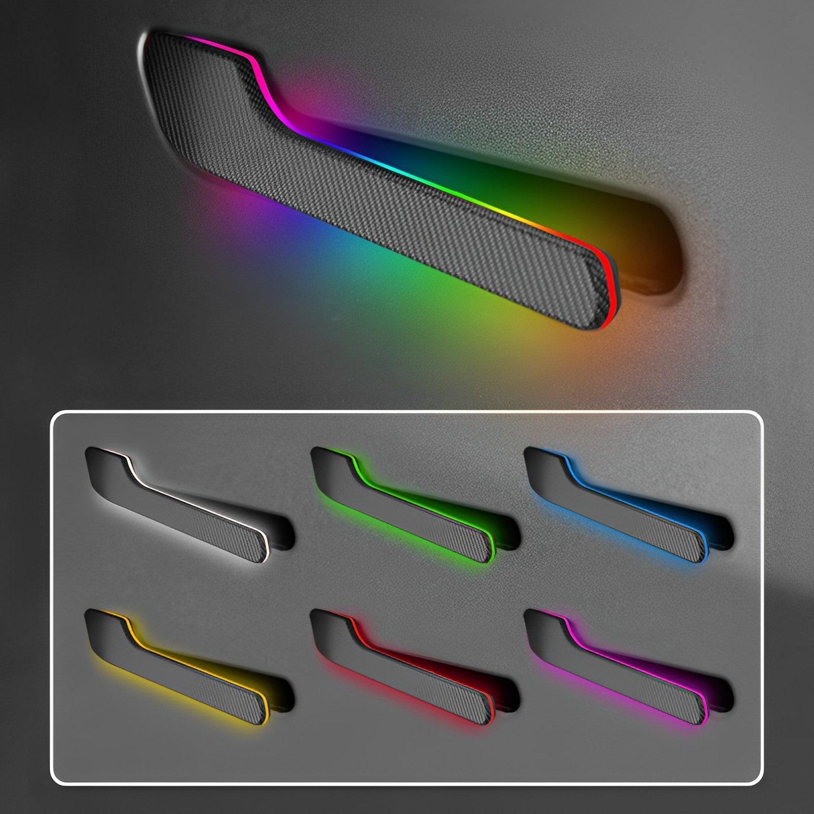 Tesla Model 3/Y Electric Door Handle Set - Automatic Retractable Design with RGB Light Strips (Set of 4) - Evooor