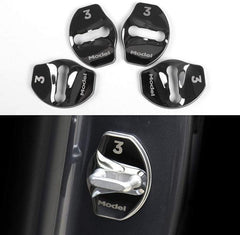 Tesla Model 3/Y Door Latch Lock Covers CF Coated (Set Of 4)