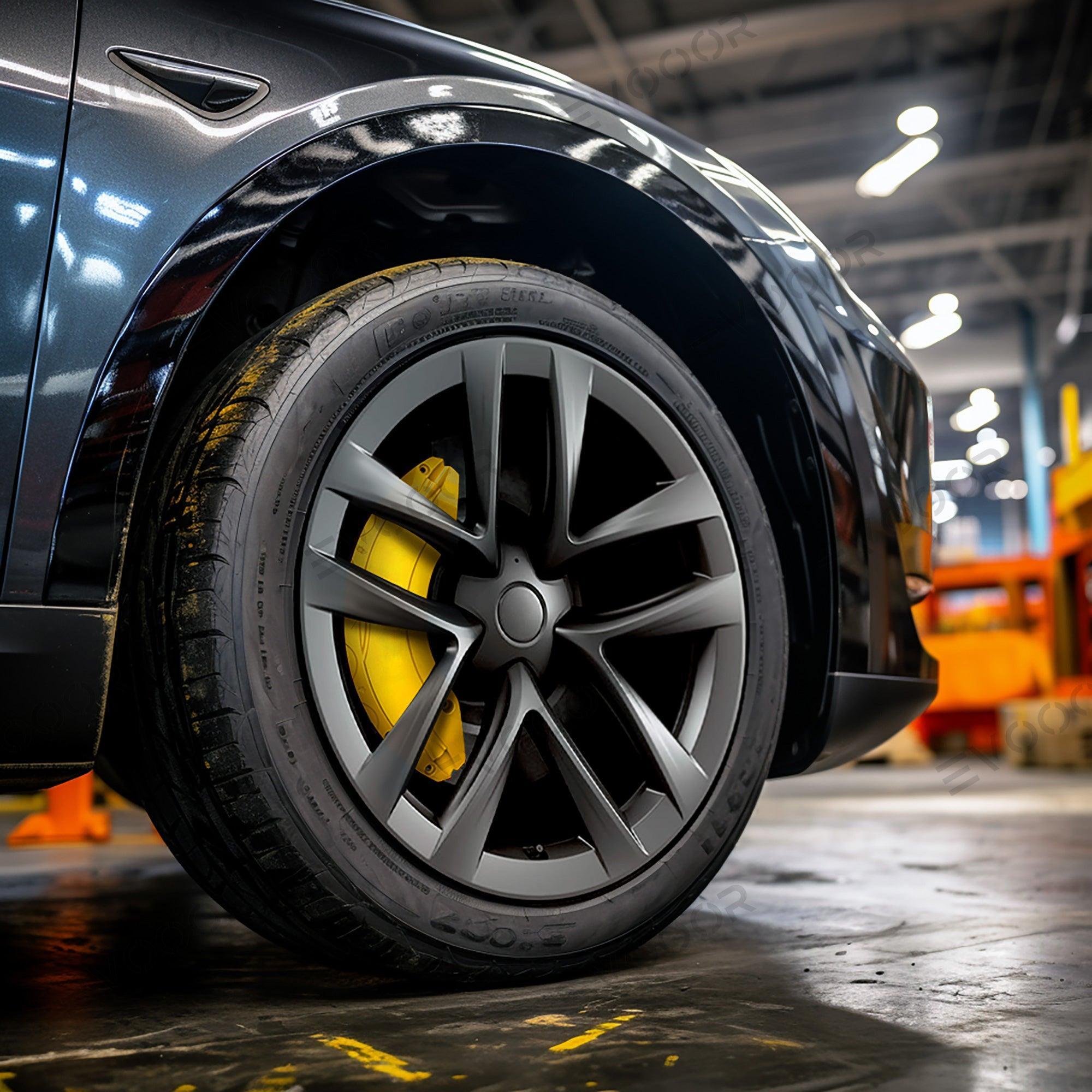 Model S/X Yellow Brake Caliper Covers for Tesla 2021-2023(4Pcs) - Evooor