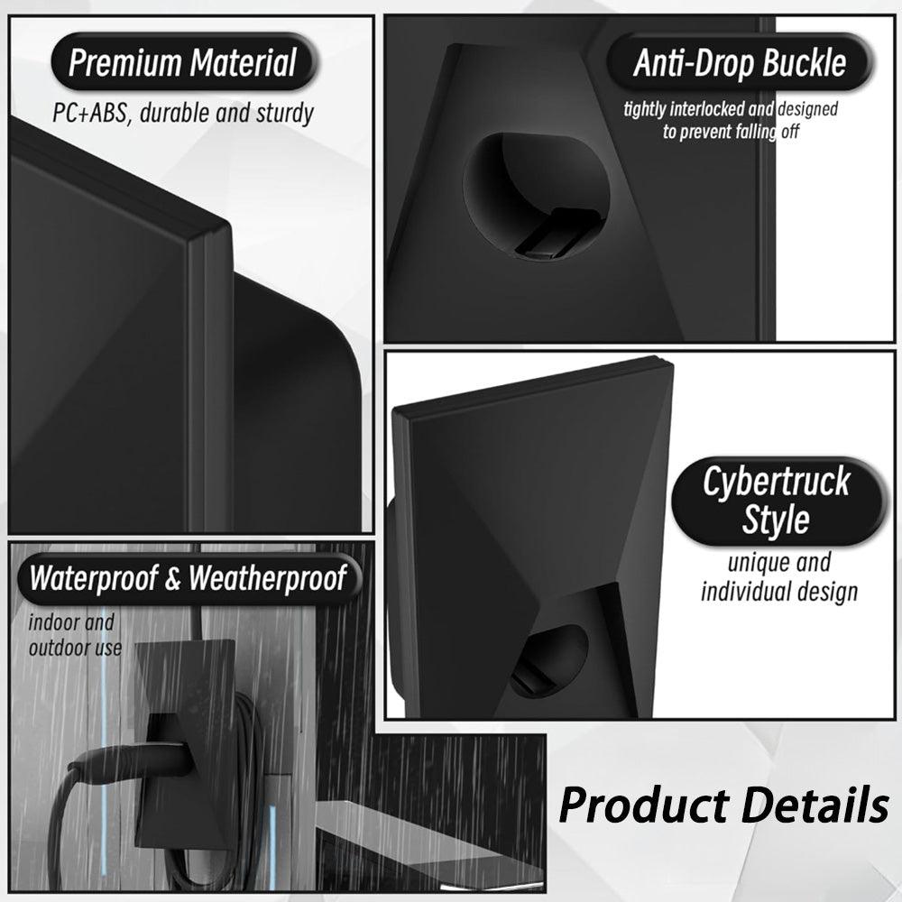 Waterproof Car Charger Storage Organizer Compatible with Tesla Models 3/Y/S/X - Cybertruck-Inspired Design - Evooor