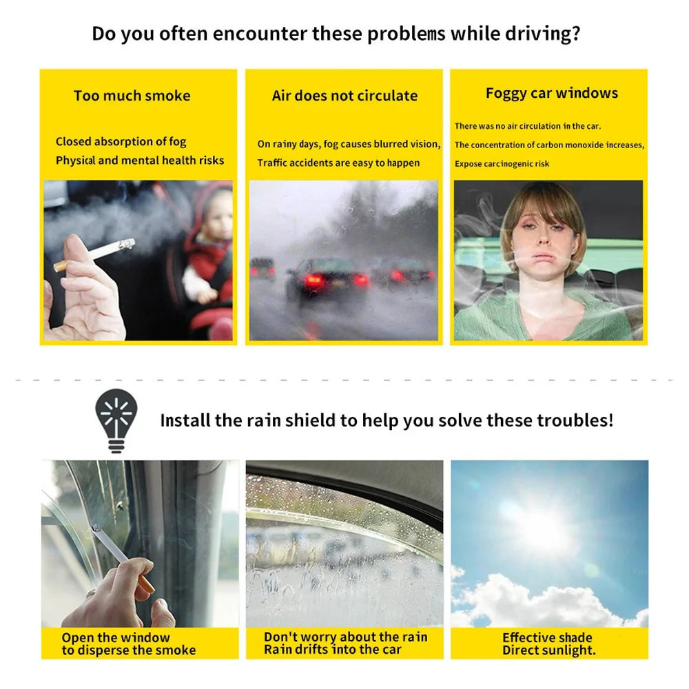 Acrylic Side Window Rain Guards For VW ID.3 2021-2025(4Pcs) - Evooor