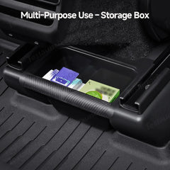 Multi-Functional Rear Flip-Top Trash & Storage Bin for Tesla Model Y Juniper 2025+
