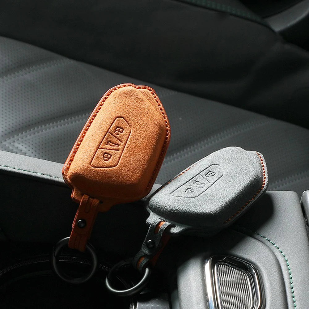 Alcantara Car Remote Key Case Cover For VW ID.3 2025 - Evooor