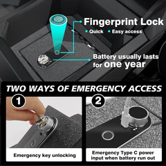 Center Console Anti-Theft Safe Lockbox for Cybertruck