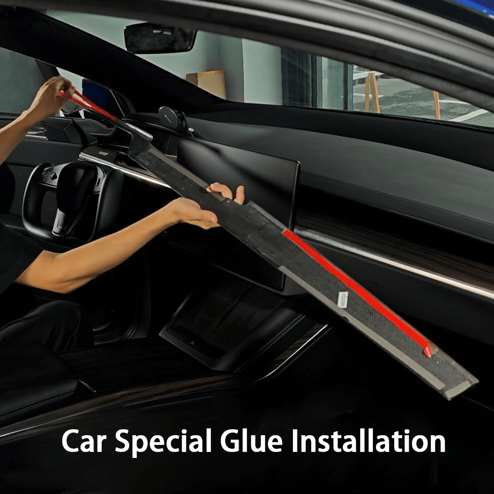 High-Quality Carbon Fiber Dashboard Protectors for Tesla Model S/X 2022 and Beyond - Evooor