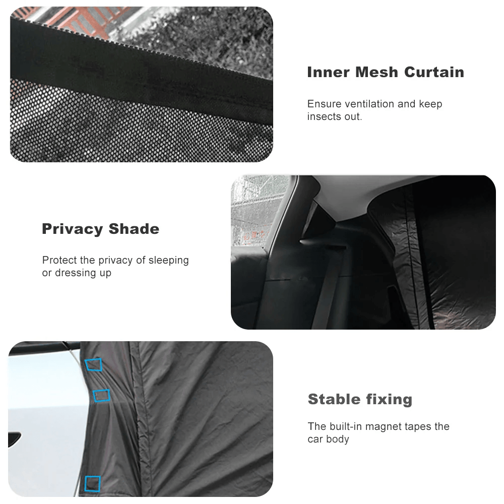 Tesla Model Y Tailgate Camping Tent Sunshade Awning - Waterproof Privacy Shelter for Outdoor Adventures - Evooor