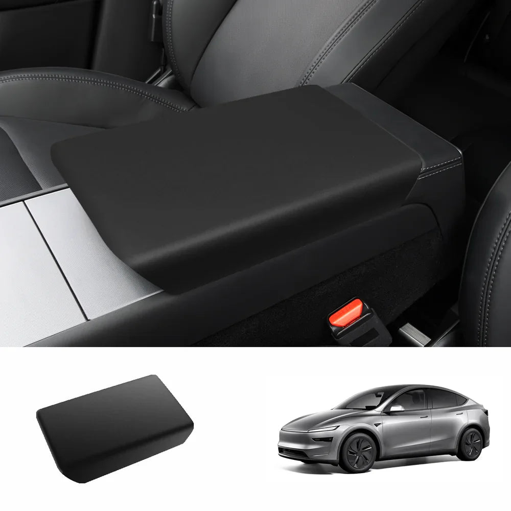 High-Quality Faux Leather Armrest Cover for Tesla Model Y - Durable Protection for Console - Easy Installation - Evooor
