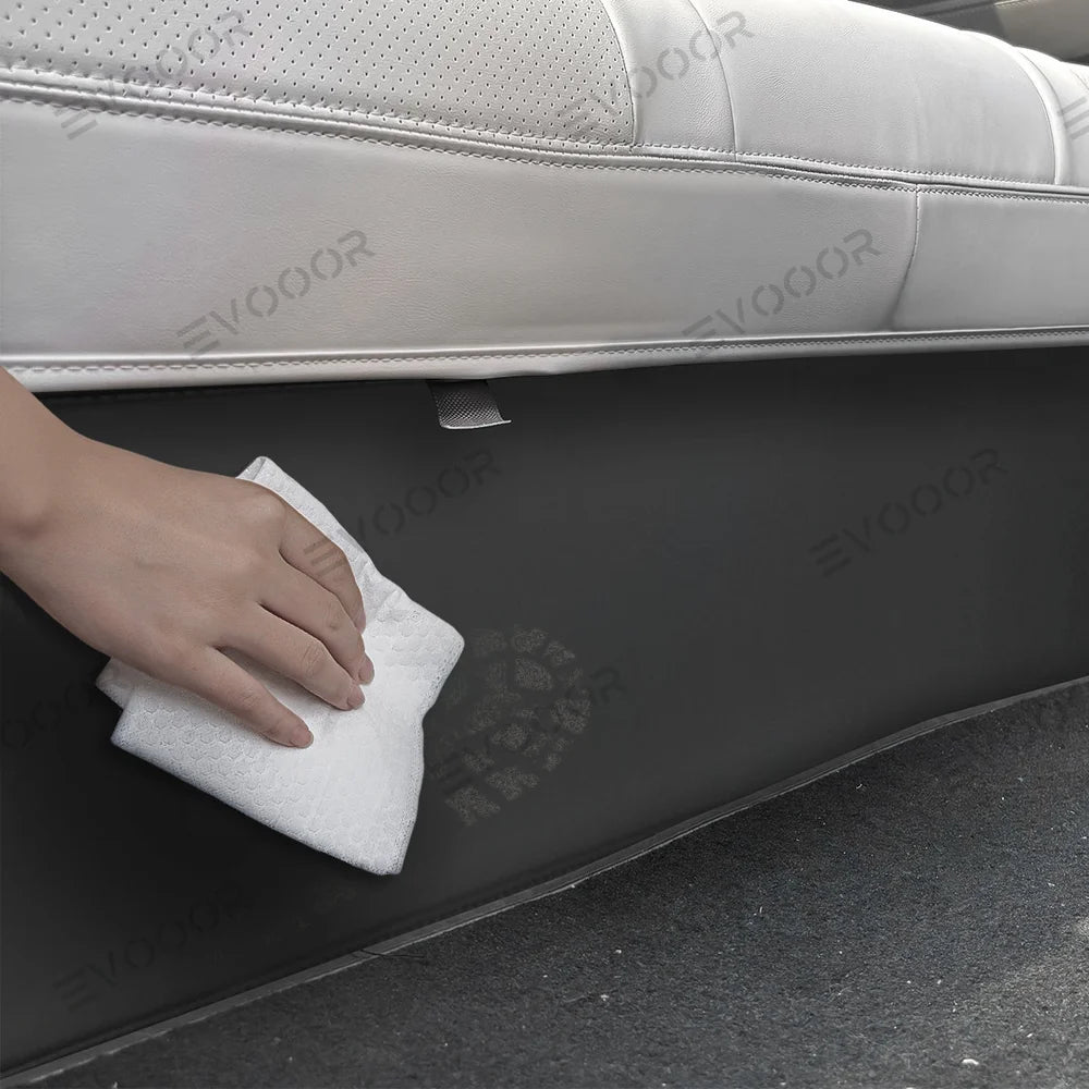 Protection anti-coup de pied sous le siège arrière–Protection en cuir nappa pour Tesla Model Y Juniper 2025+
