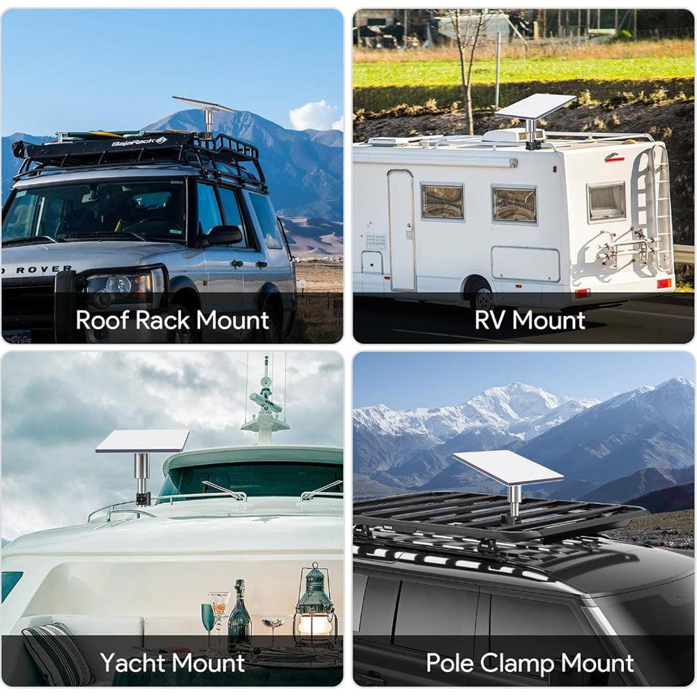 Universal Car Roof Rack Mount for Starlink Mini - Round Tube Design for Easy Installation on All Vehicles - Evooor