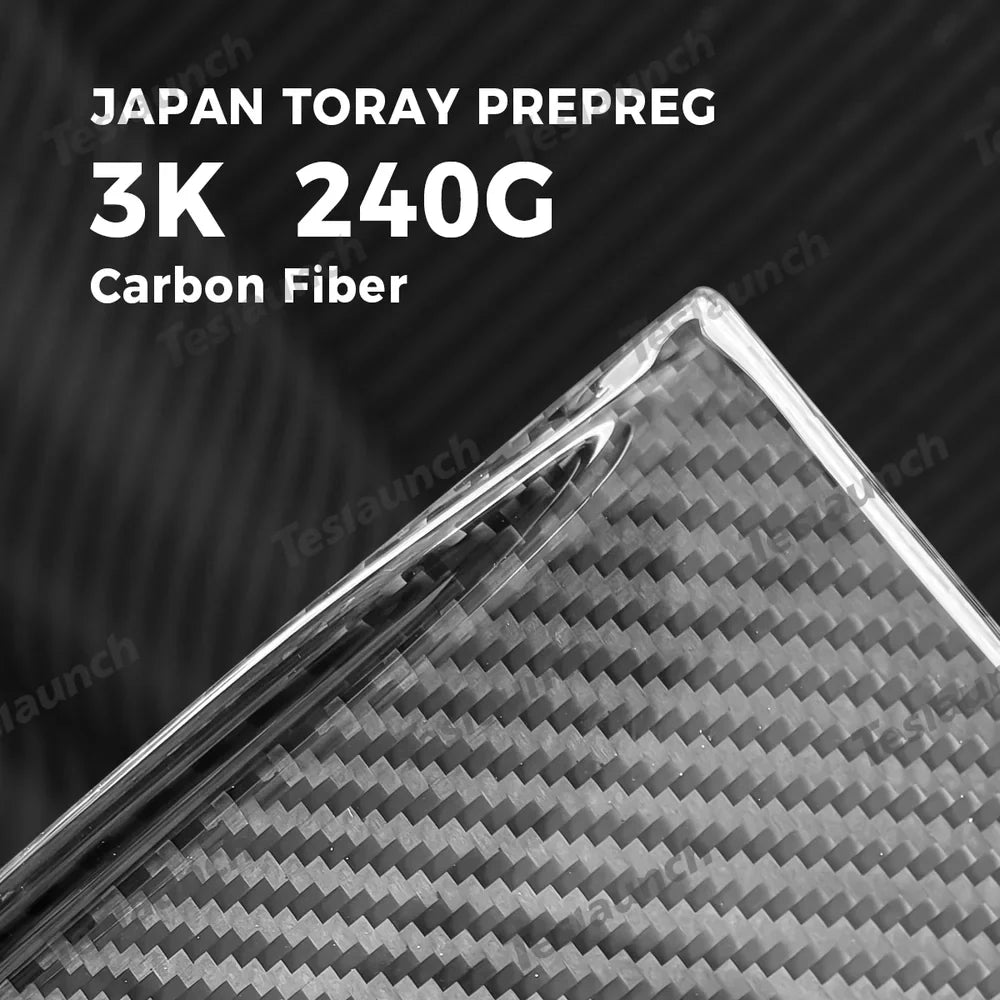 High-Quality Carbon Fiber Center Console Panel Upgrade for Tesla Model Y - Enhance Your Juniper 2025+ EV Experience - Evooor