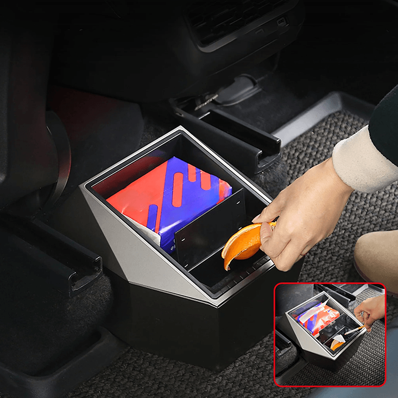 Premium Rear Cargo Organizer Compatible with Tesla Model Y 2021+ - Cybertruck-Inspired Design - Evooor