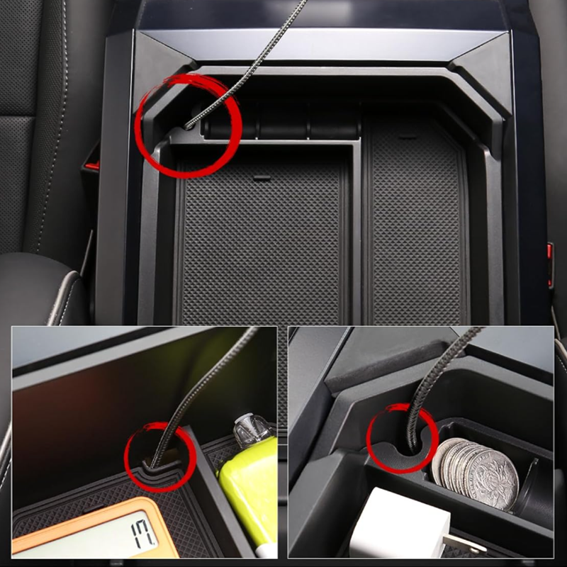 Double Layer Armrest Storage Box for Cybertruck - Evooor