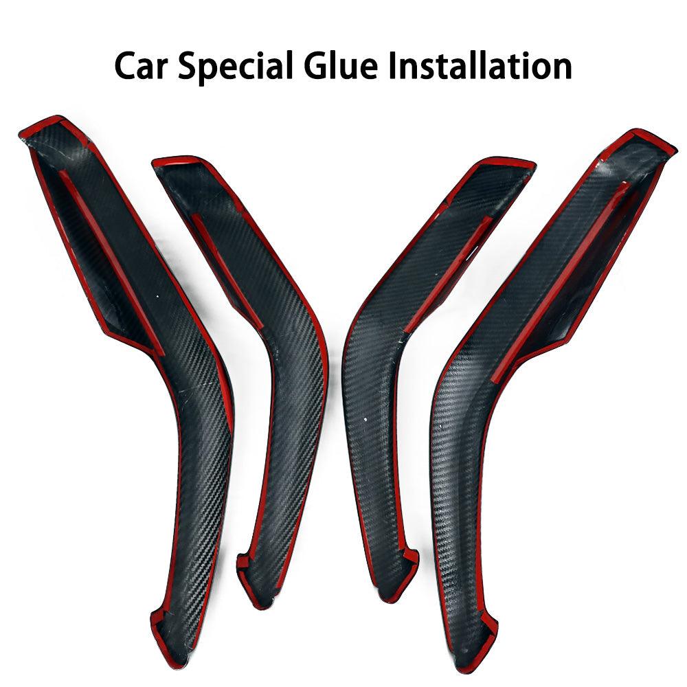 High-Quality Carbon Fiber Door Armrest Covers Set for Tesla Model 3 - Front and Rear Bundle (4 Pieces) - Evooor