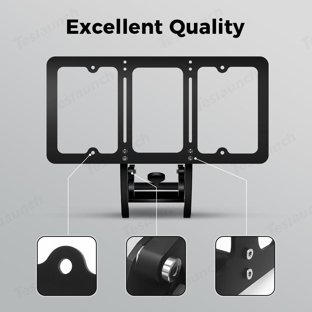 No-Drill Adjustable Front License Plate Mount for Tesla Model X (2021+) - Evooor