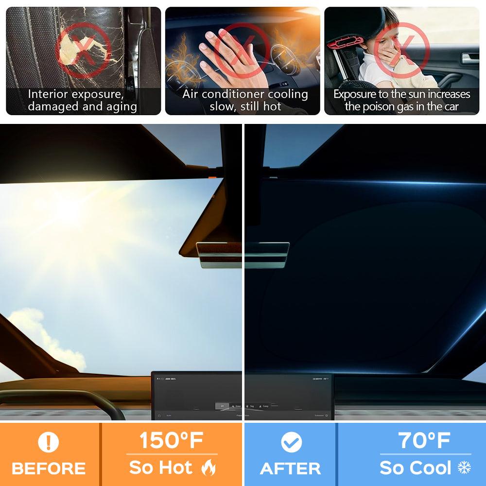 Front Windshield Sunshade Sun Visor for Cybertruck - Evooor