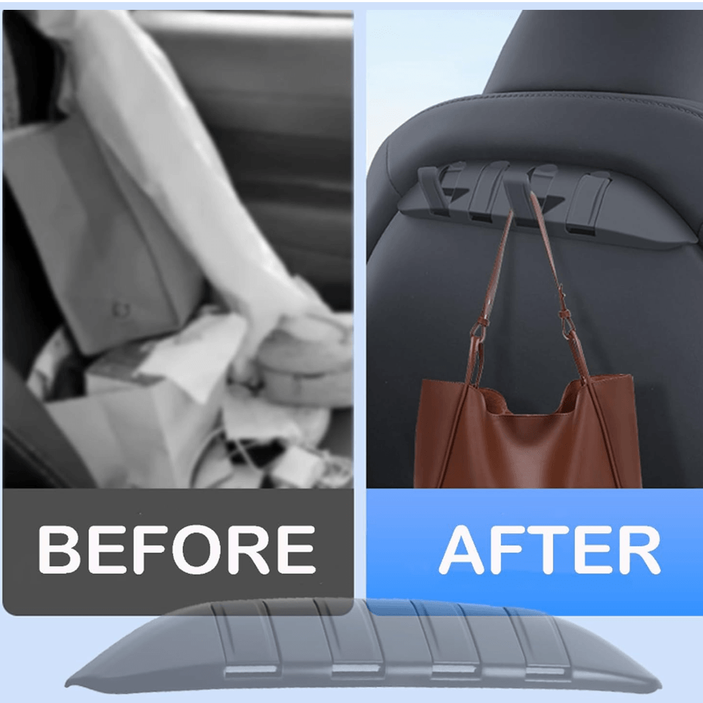 Convenient Foldable Car Seat Back Hook Hanger Organizer for Tesla Model 3/Y - Evooor
