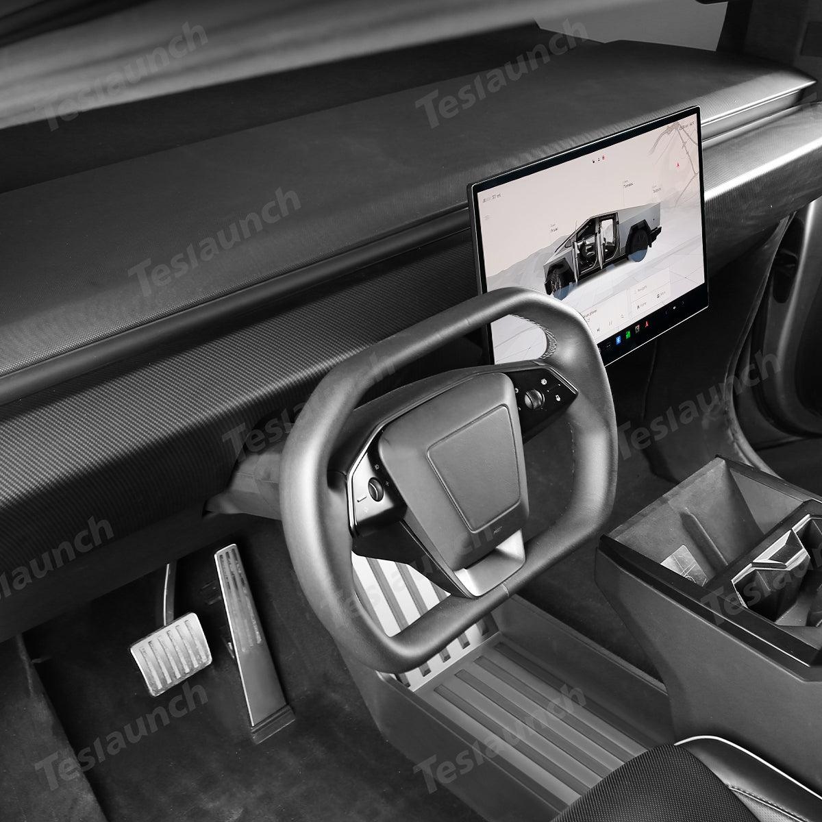 Dashboard Cover (Carbon Fiber Pattern ABS) for Cybertruck (2 PCS) - Evooor