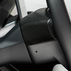 Premium Carbon Fiber Upper Steering Wheel Trim Cover for Tesla Model 3 - Enhance Your Interior with High-Quality Design - Evooor