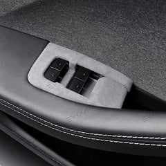 TeslaAlcantara Fenster Schalter Knopf Abdeckung Aufkleber 13 PCS für 2024Model3 Hochland