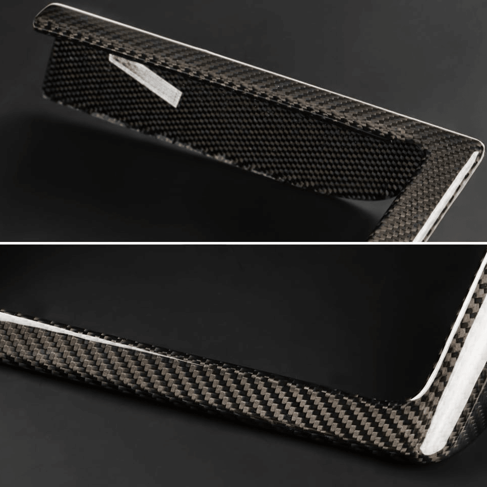 Luxury Carbon Fiber Wireless Charging Pad Cover for Tesla Model S/X 2022+ - Sleek Style Upgrade - Evooor