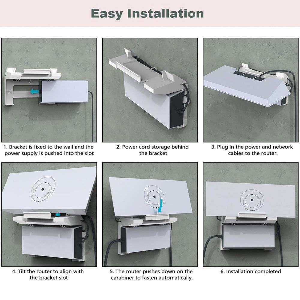 High-Speed Router Mount Kit with Integrated Power Supply for Starlink Gen 3 Internet Setup - Evooor