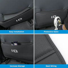 Leather Rear Seat Back Anti-Kick Mat For VW ID.4 2021-2025 - Evooor