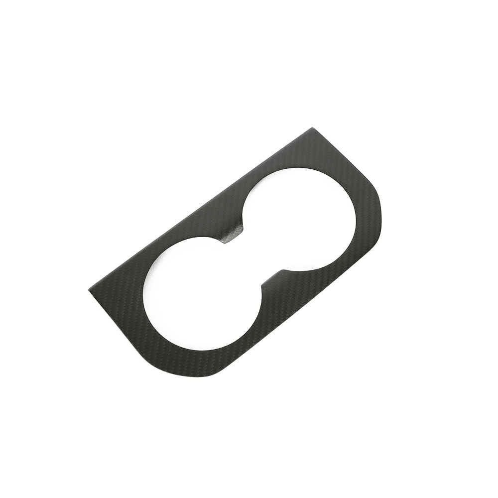 [Real Carbon Fiber] Rear Cup Holder Cover for Tesla Model S 2021+ - Evooor