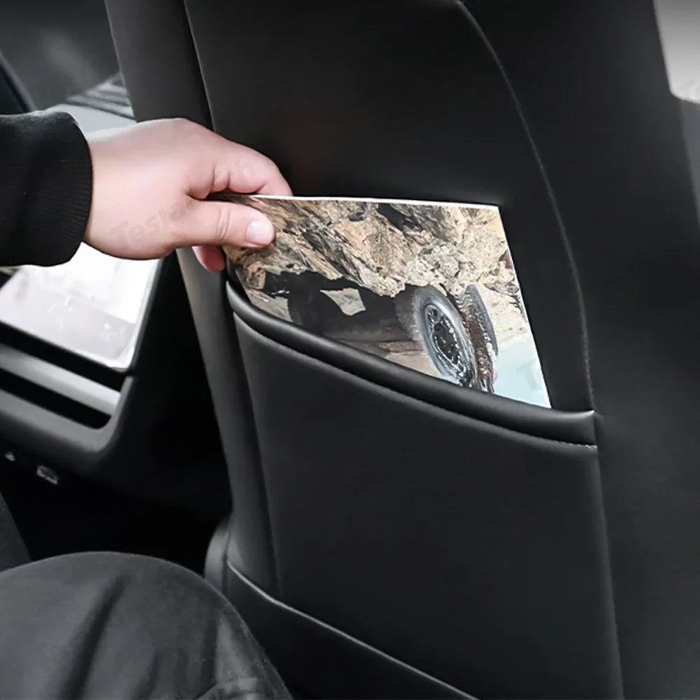 Leather Kick Mat Seat Back Protector for Tesla Model Y Juniper 2025+ - Evooor