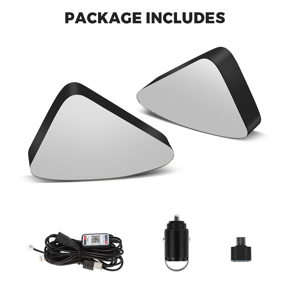 Triangle Window Ambient Light for Tesla Model Y (2021-2023) - Evooor