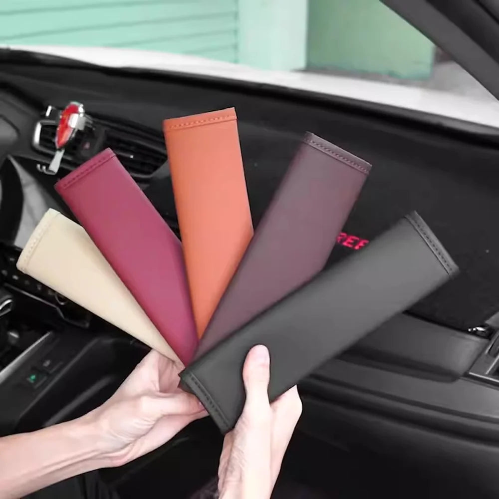 Leather Seatbelt Shoulder Strap Protector Covers For VW ID.3 2021-2025 - Evooor