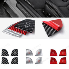 Premium Carbon Fiber Window Switch Button Cover Decals Set for Tesla Model 3 & Model Y - Pack of 4 - Evooor