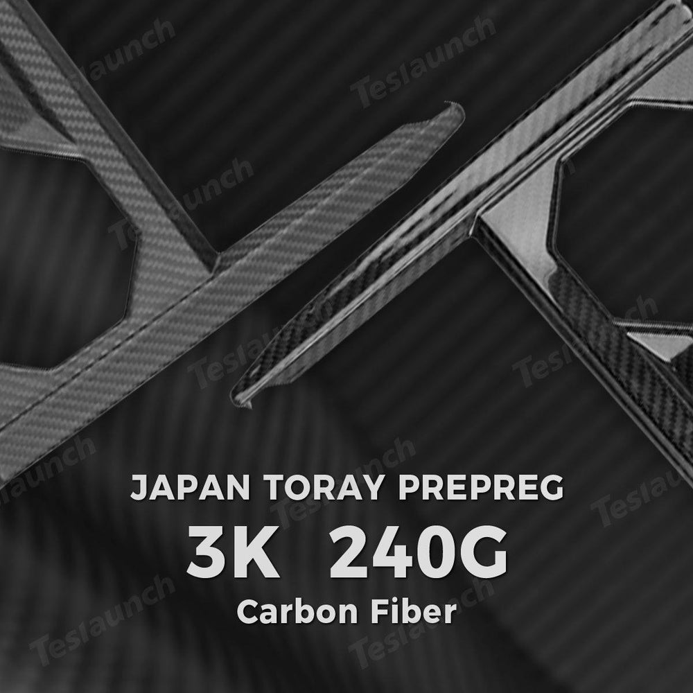 [Real Carbon Fiber] Center Console Cup Holder Panel Trim Cover for Cybertruck - Evooor