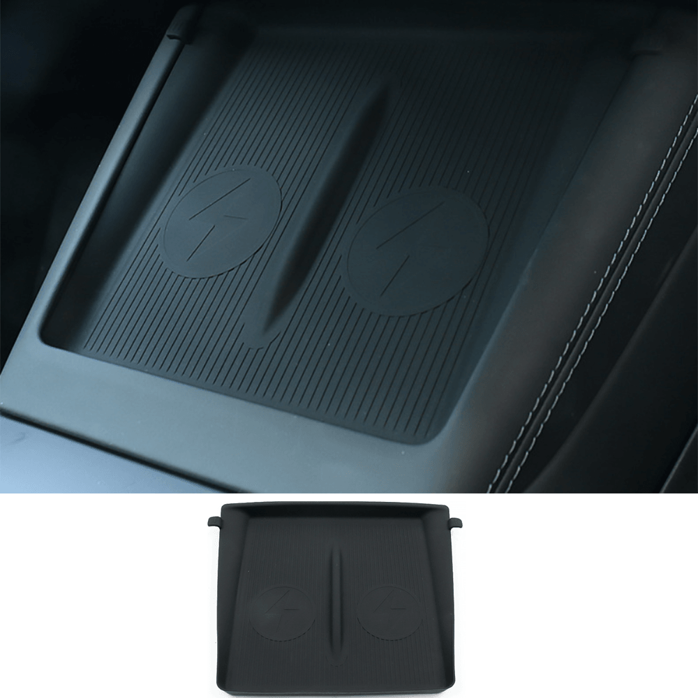 Premium Non-Slip Silicone Wireless Charging Mat for Tesla Model 3 - Compatible with Highland Models 2024 and Later - Evooor