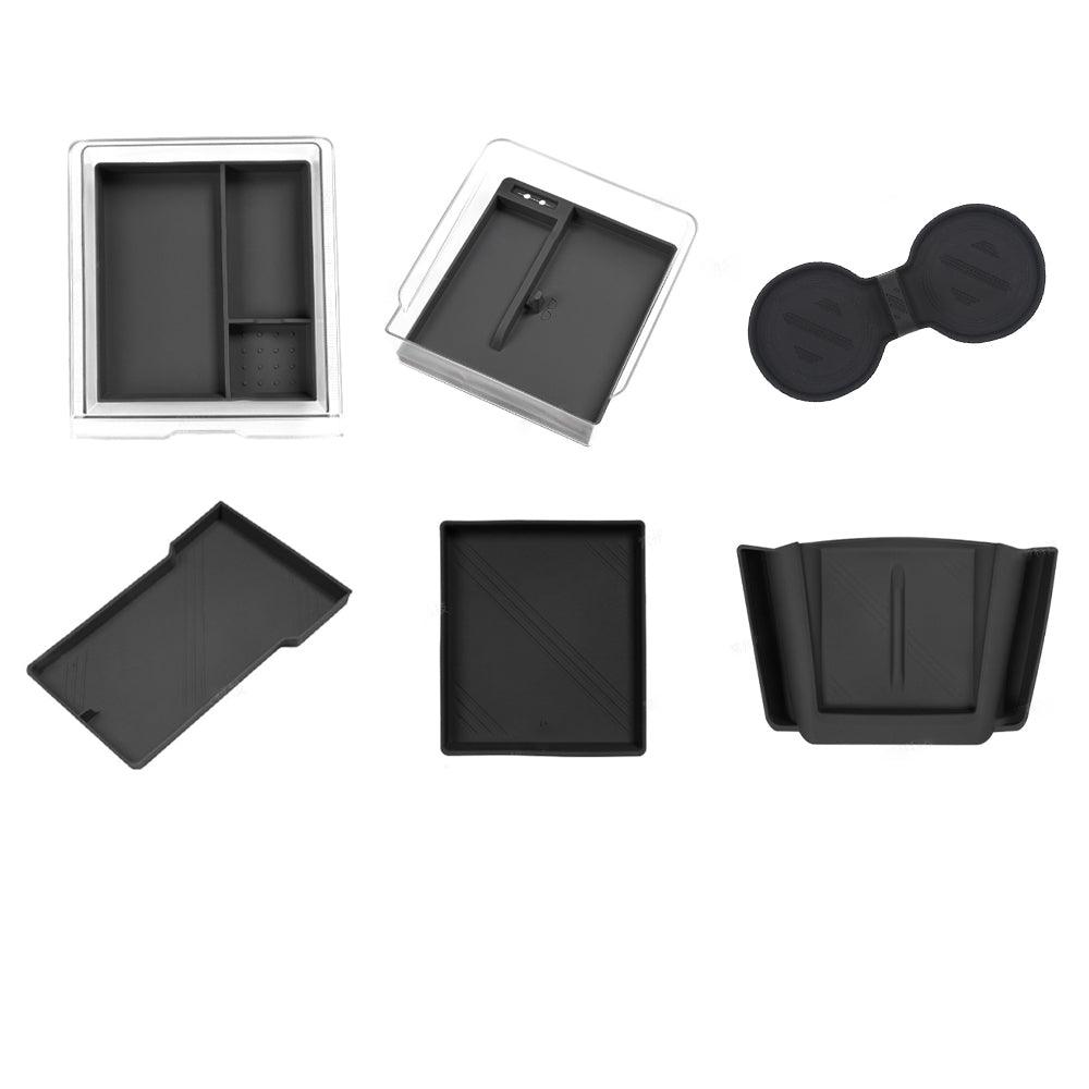 2024 Tesla Model 3 Highland Center Console Organizer Tray Designed For Armrest Storage Box Cup pad Wireless charging pad Set - Evooor