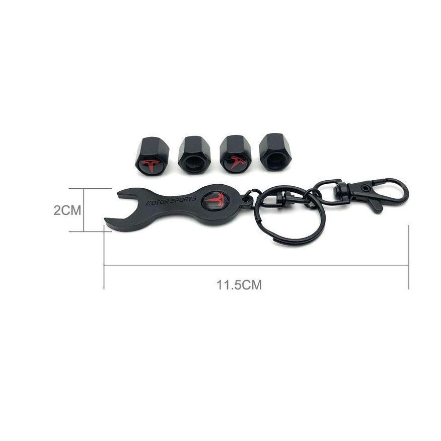 Anti-Theft Tire Stem Air Cap Cover For Tesla Model S/X/3/Y (2012-2023) - Evooor