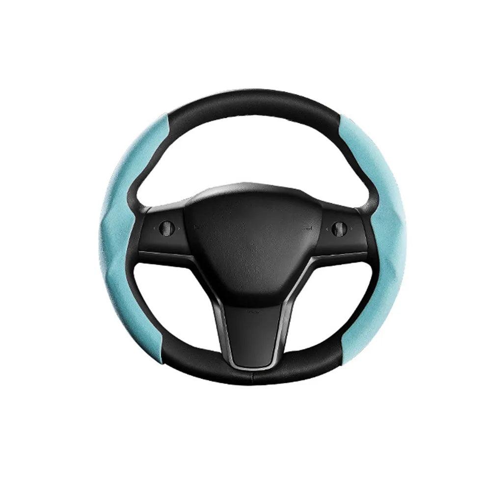 Model 3/Y Alcantara Steering Wheel Caps Cover for Tesla - Evooor